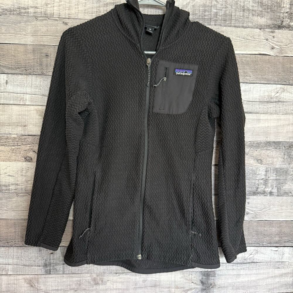 Patagonia Women's R1 Air Full-Zip Hoodie Sweatshirt Size XS Zig Zag Knit Zip